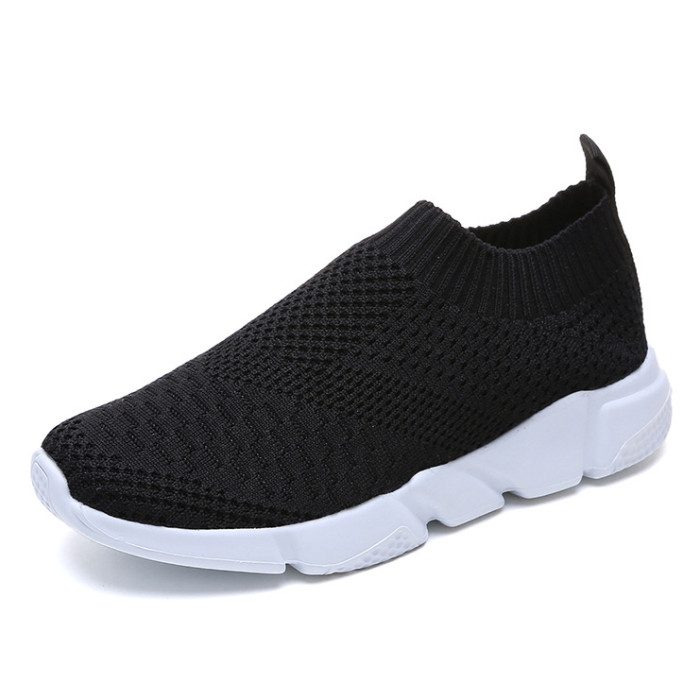 Women's Plus-size Casual Solid Color Knitted Sneakers