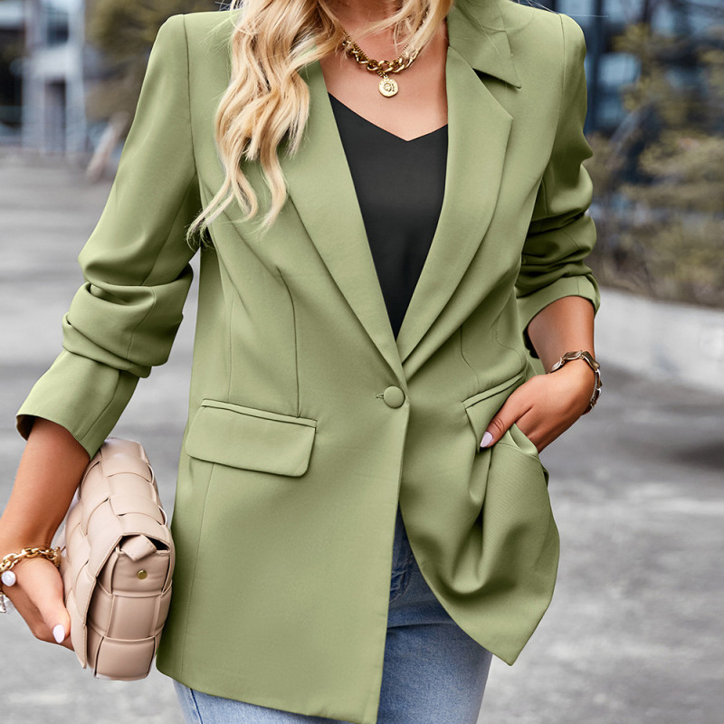 Women's Fashion Casual Solid Color Blazers