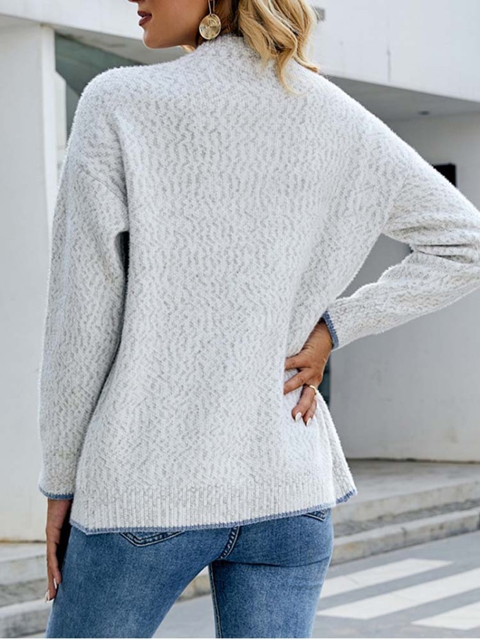 2023 Autumn Winter Button Up Cardigan Knitted Pocket Thick Warm V Neck Sweater Cardigan