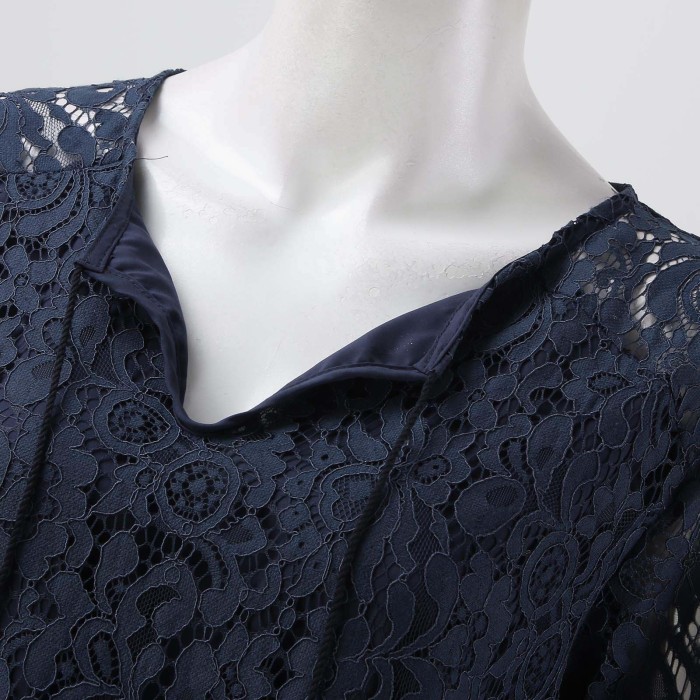 Boho Lace Sexy Cutout V Neck Long Sleeves Elegant Tassel Shirt