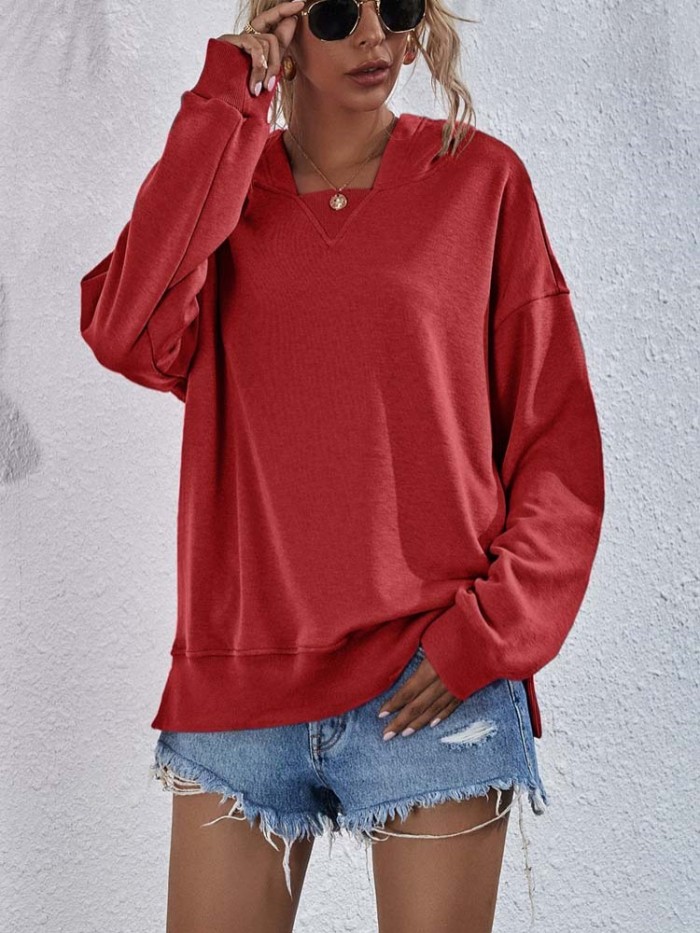 2023 Autumn Hoodie Sweatshirt Women Long Sleeve Winter Loose Hooded Sweatshirt