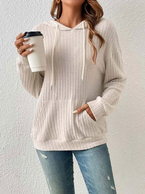 2023 Autumn Knitted Sweater Women Jumper Ladies Hooded Sweater Pullover