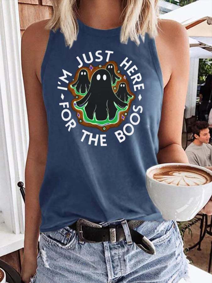 Women's Here for the Boos Round Neck Casual Vest