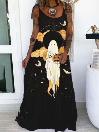 Ghost Art Print Dress