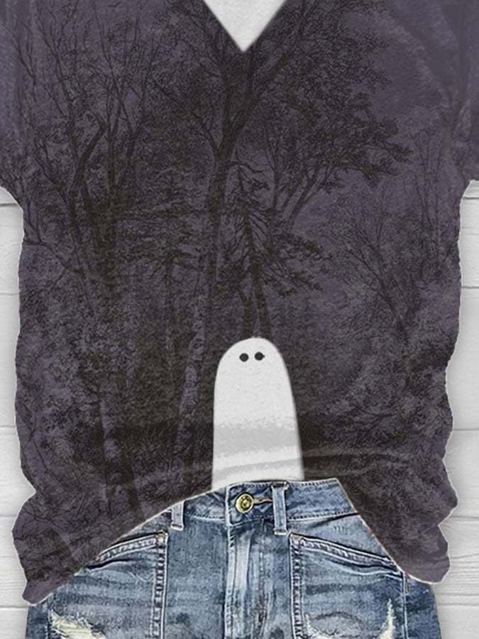 Halloween Ladies Print T-Shirt