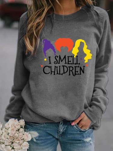 Halloween Print Long Sleeve Sweatshirt