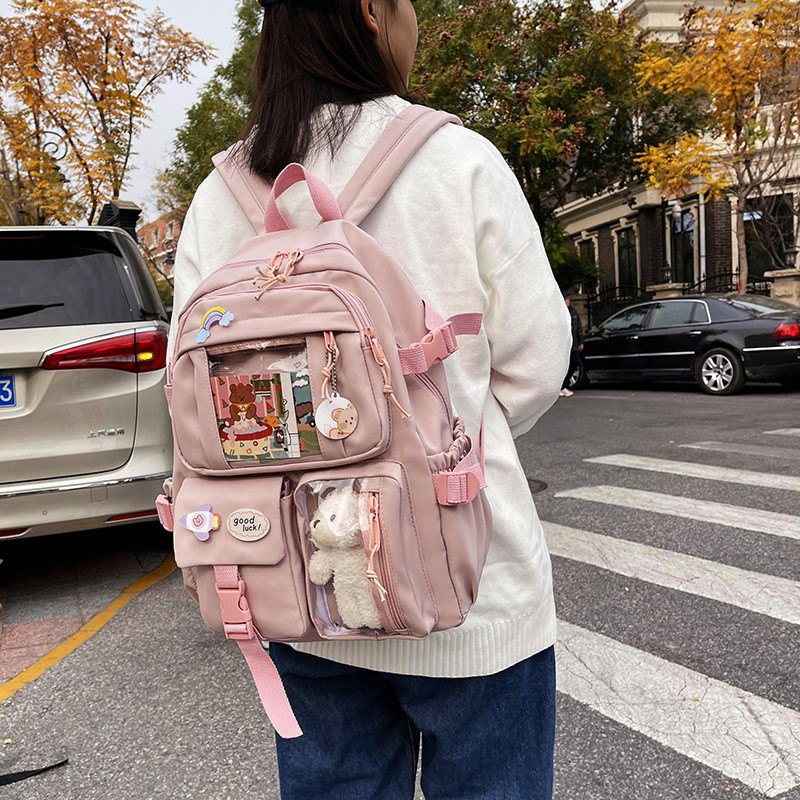 Women Backpacks Waterproof Multi-Pocket Nylon School Backpack for Student