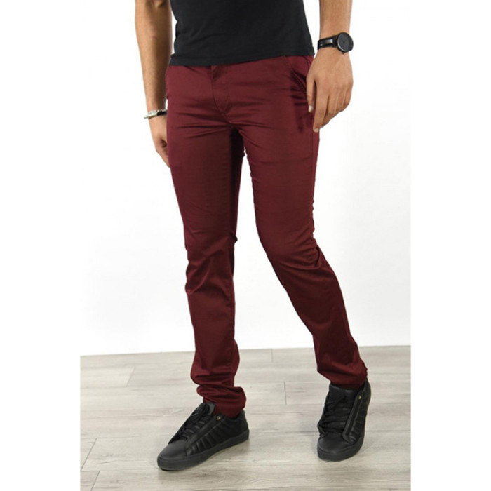 Fashion Business Slim Solid Color Daily Straight Leg Pants