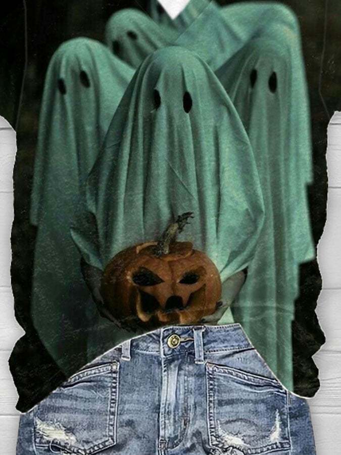 Halloween Ladies Print T-Shirt