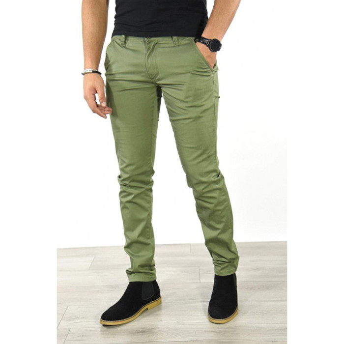 Fashion Business Slim Solid Color Daily Straight Leg Pants