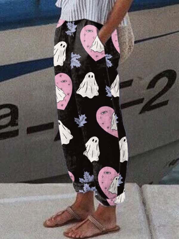 Women's Ghost Print Pants