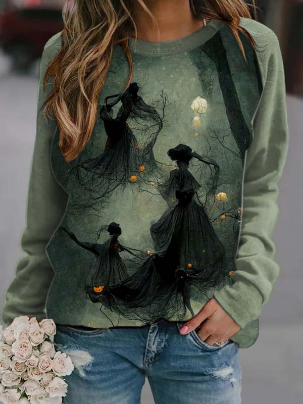 Women's Dancing Forest Witches Pullover Sweatshirt