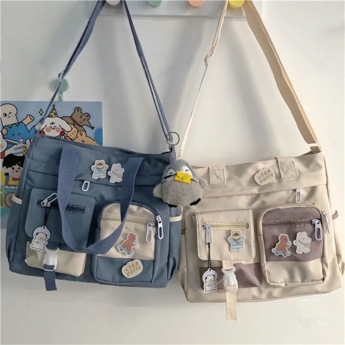 Waterproof Canvas Handbags Shoulder Bag Nylon Messenger Bag Oxford Crossbody Bags