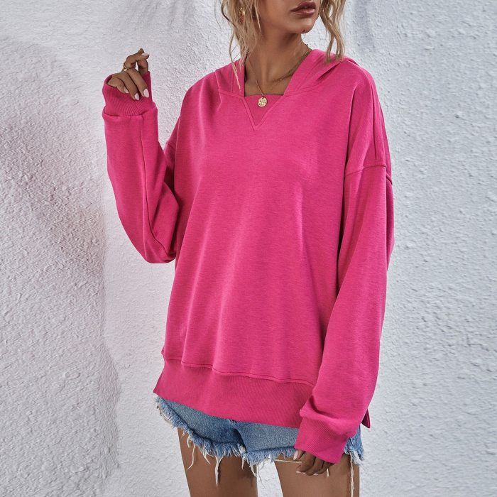 Women's Fashion Oversized Loose Thick Warm Hooded Sweatshirt