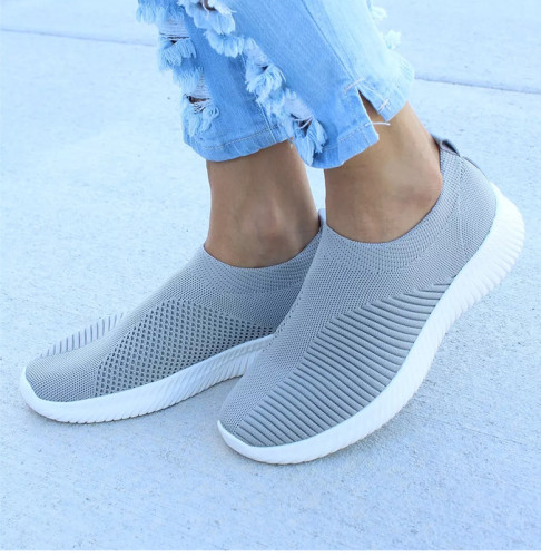 Women's Casual Lightweight Solid Color Mesh Sneakers