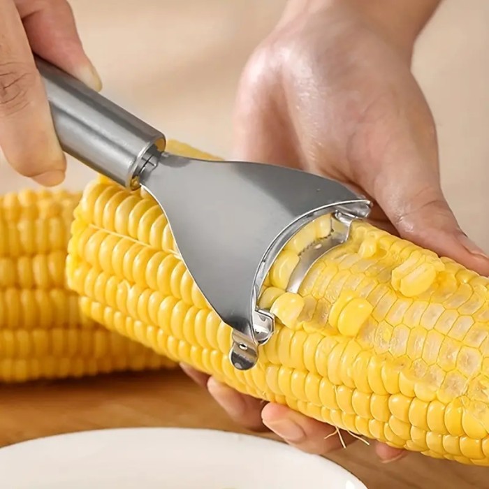 Stainless Steel Corn Planer Ergonomic Handle Corn Peeler Peel