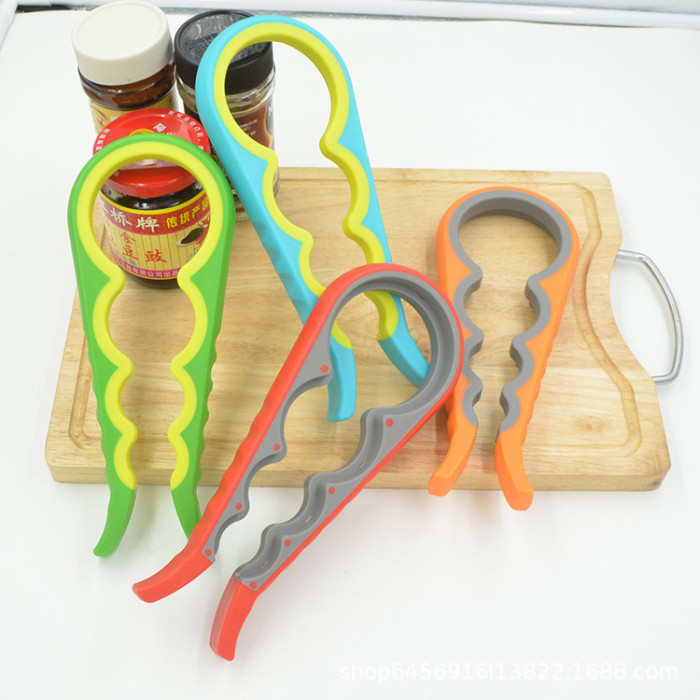 4 In 1size Bottle Opener Non-slip Quick Can Opener Screw Cap Jar Openers Household Kitchen Gadgets