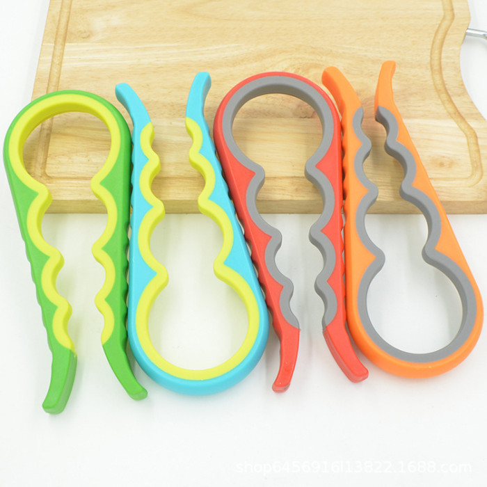 4 In 1size Bottle Opener Non-slip Quick Can Opener Screw Cap Jar Openers Household Kitchen Gadgets