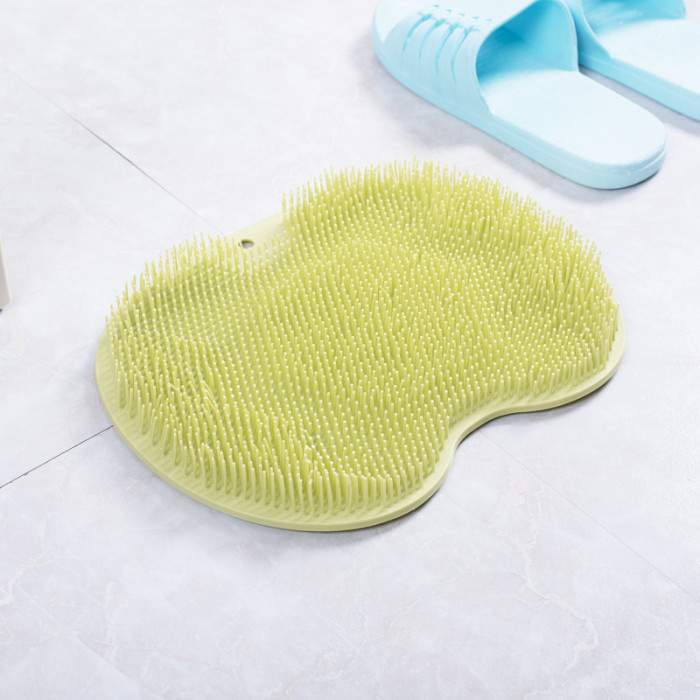 Exfoliating Shower Massage Brush Bathroom Anti-skid Mat Silicone Foot Brush Lazy