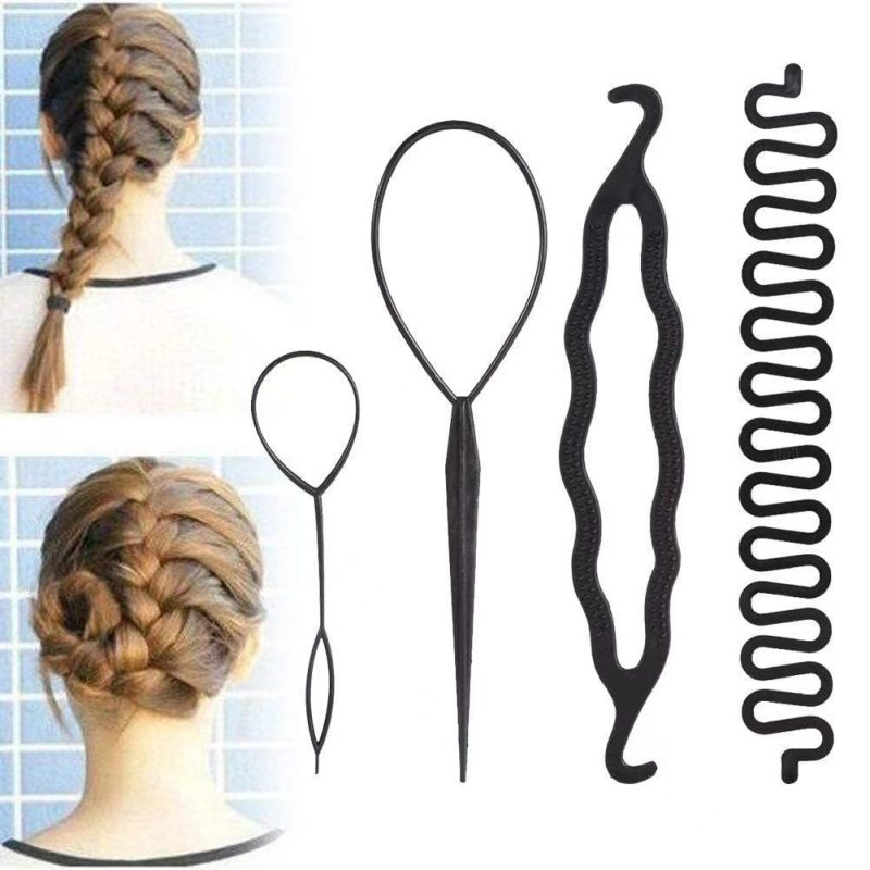 4pcs/Set Magic Hair Braiding Hair Styling Tools Easy-to-Use Hair Accessories for Braids and Ponytails