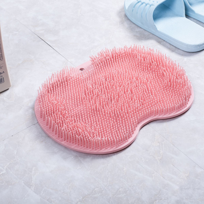 Exfoliating Shower Massage Brush Bathroom Anti-skid Mat Silicone Foot Brush Lazy