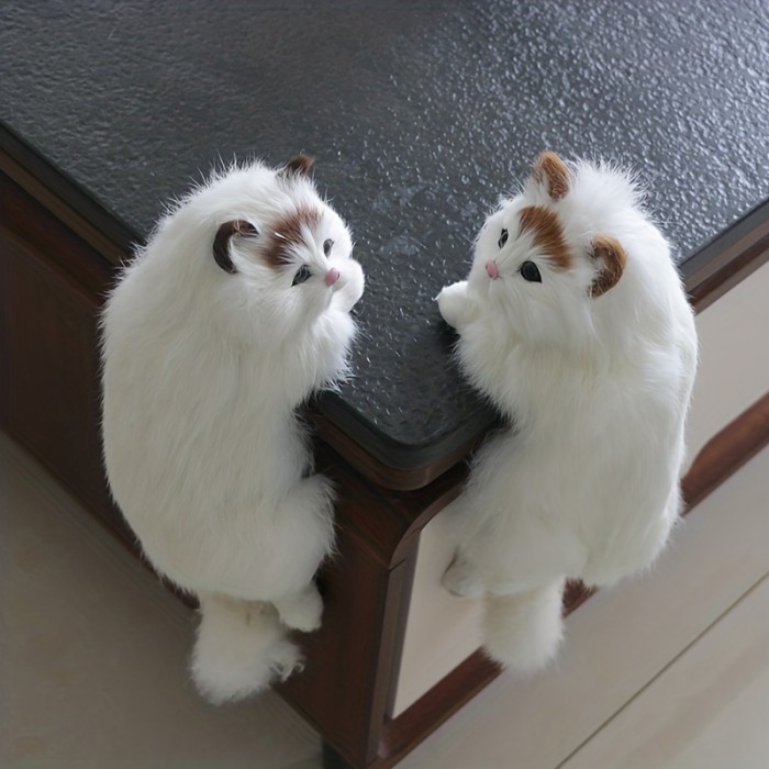 1Pc Cute Simulation Cat Multi-color Optional Fine TV Hanging Cat Home Accessories Birthday Gift Crafts Gift Pet Toys Photography Props