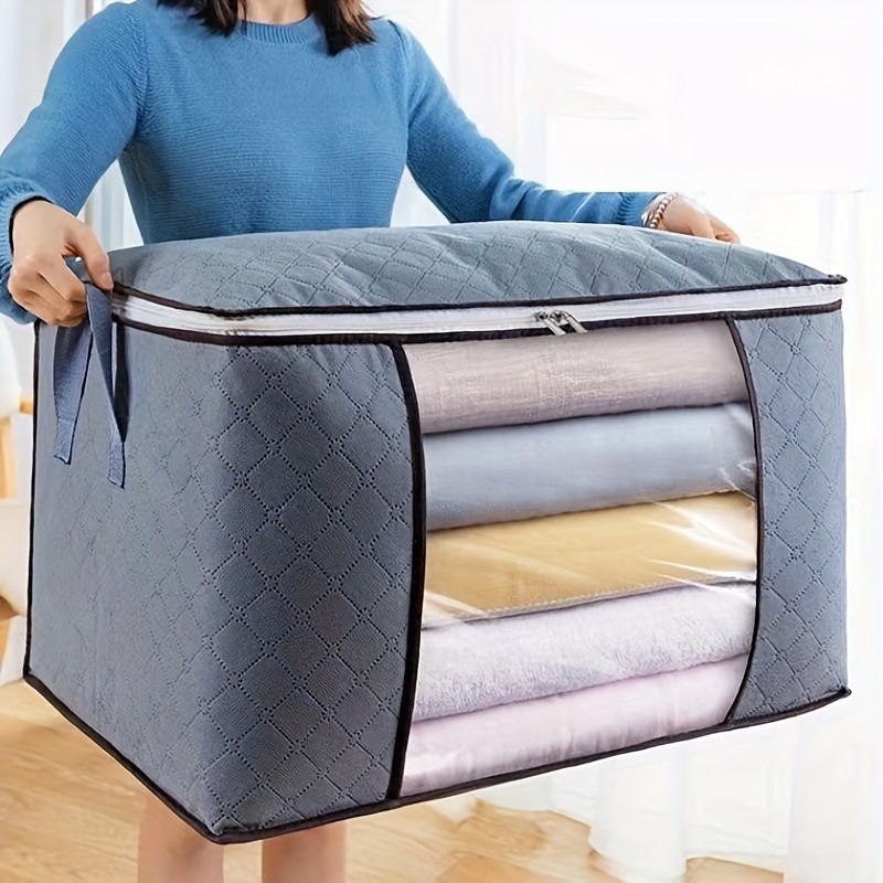 Large Capacity Clothes Storage Bag: Spacious and Durable Organizer for Winter Clothes and Blankets