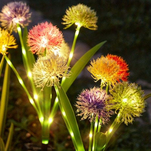 1pc Flower Design Solar Light, LED Ground Plug-in Light, Festival Decoration Lamp, Suitable For Outdoor Camping Picnic, Yard Patio, Festival Decoration