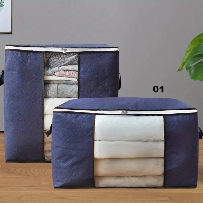 Large Capacity Clothes Storage Bag: Spacious and Durable Organizer for Winter Clothes and Blankets