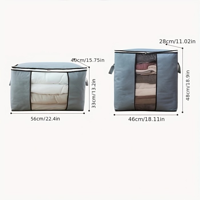 Large Capacity Clothes Storage Bag: Spacious and Durable Organizer for Winter Clothes and Blankets