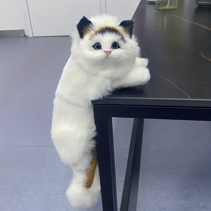 1Pc Cute Simulation Cat Multi-color Optional Fine TV Hanging Cat Home Accessories Birthday Gift Crafts Gift Pet Toys Photography Props