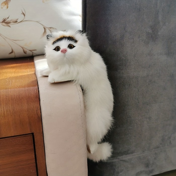 1Pc Cute Simulation Cat Multi-color Optional Fine TV Hanging Cat Home Accessories Birthday Gift Crafts Gift Pet Toys Photography Props