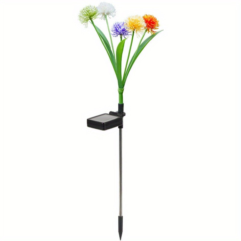 1pc Flower Design Solar Light, LED Ground Plug-in Light, Festival Decoration Lamp, Suitable For Outdoor Camping Picnic, Yard Patio, Festival Decoration
