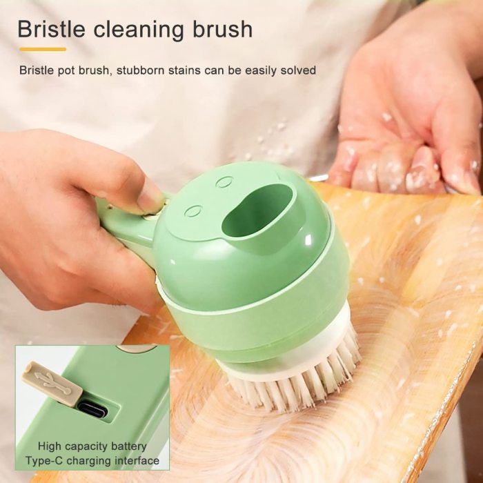 Electric Vegetable Chopper: Multifunctional and Portable Garlic Press and Slicer Set for Easy Chopping and Food Processing.