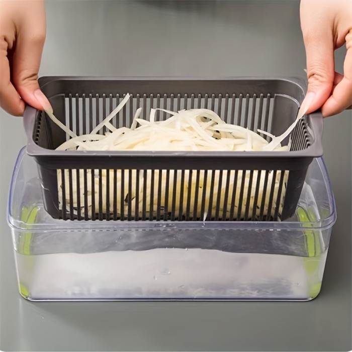 12\u002F16pcs\u002FSet, Vegetable Chopper, Multifunctional Fruit Slicer, Handle Food Grater, Vegetable Slicer, Cutter With Container, Onion Mincer Chopper With Multiple Interchangeable Blades, Household Potato Shredder, Kitchen Stuff, Kitchen Gadgets