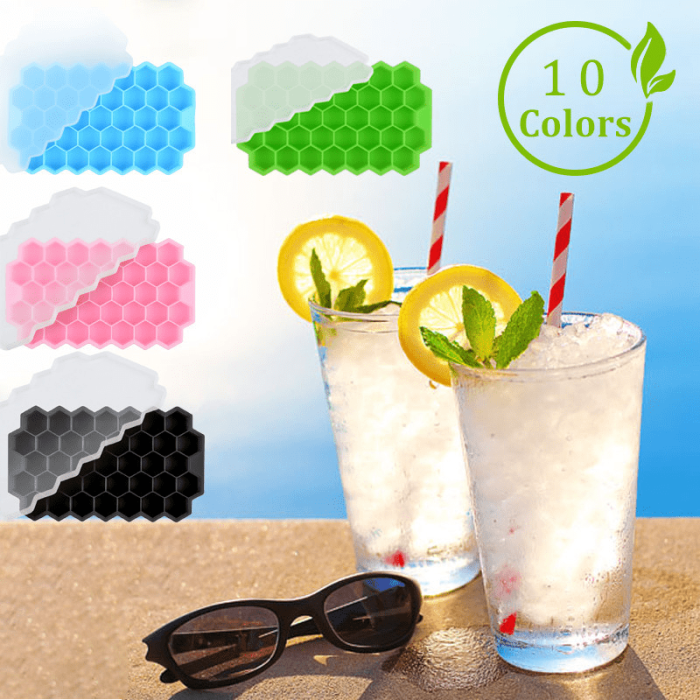Honeycomb Ice Tray: Easy to Use, Perfect Size for Cute Ice Cubes, Great Quality, Ideal for Travel.
