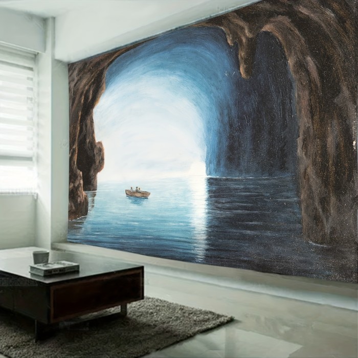 1pc Seaside Beach Tapestry, Nature Landscape Tapestry Wall Hanging Wall Decoration, Home Decor For Living Room & Bedroom