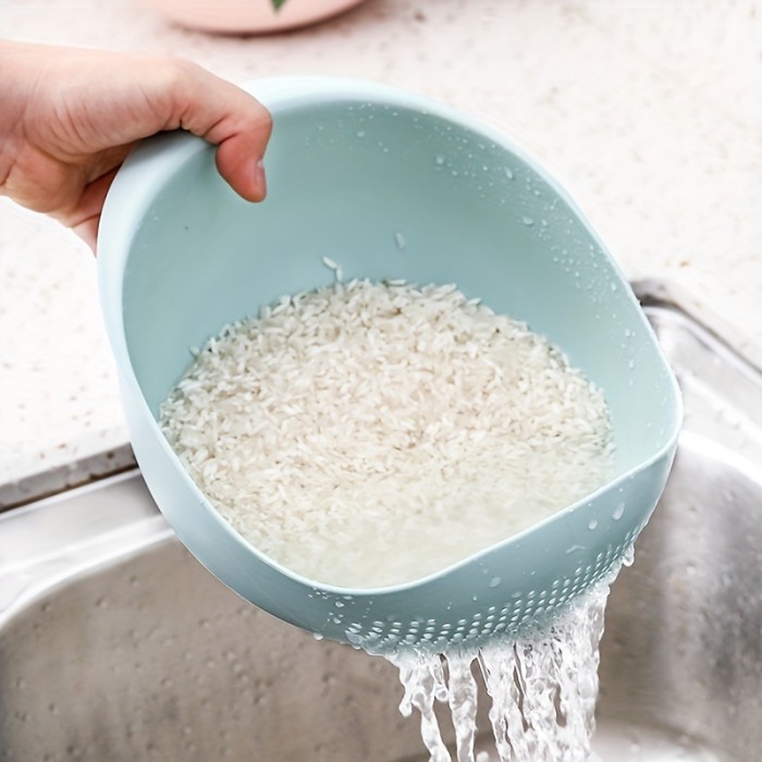 1pc, Rice Washing Drain Basket, Rice Washing Filter Basket, Creative Rice Washing Sieve
