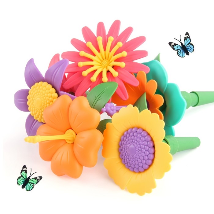 Toddler Toys Gifts For 3 4 5 6 7 Year Old Girls And Boys,Flower Garden Building Toy STEM Educational Activity Preschool Boys Girls Toys Age 3-6