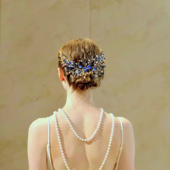1pc Rhinestone Decor Hair Comb Baroque Style Braided Costume Party Hair Accessory Elegant Bridal Wedding Headwear