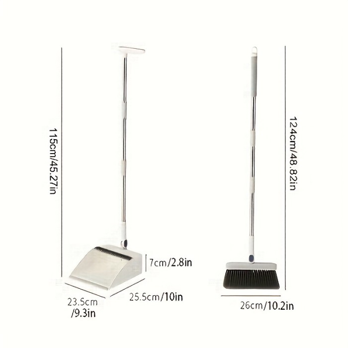 1set\u002F2pcs Broom And Dustpan Set For Home, Upright Dustpan And Broom Combo Set