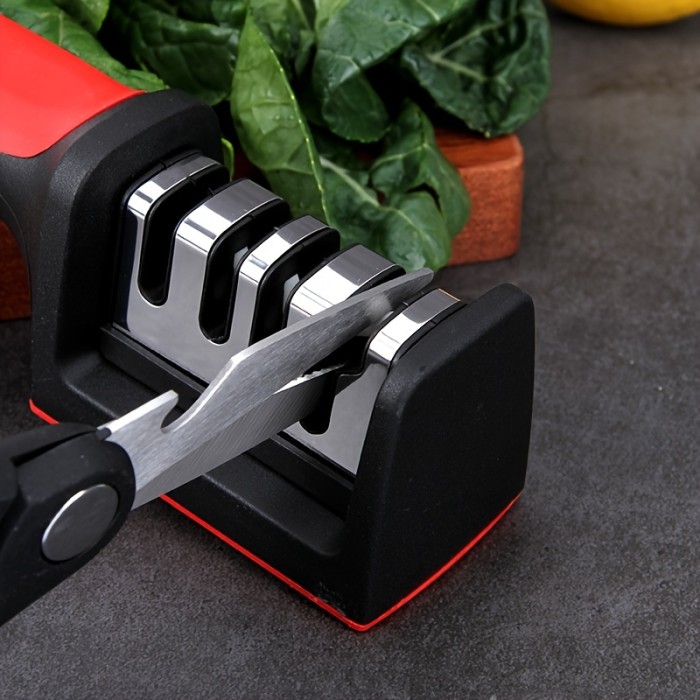Knife Sharpener 4 Stages Professional Kitchen Sharpening Stone Grinder Knives Whetstone Tungsten Diamond Ceramic Sharpener Tool