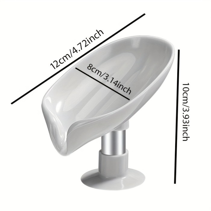1\u002F2pcs Leaf Shape Soap Box Drain Soap Holder Bathroom Accessories Suction Cup Soap Dish Tray Soap Dish For Bathroom Soap Container
