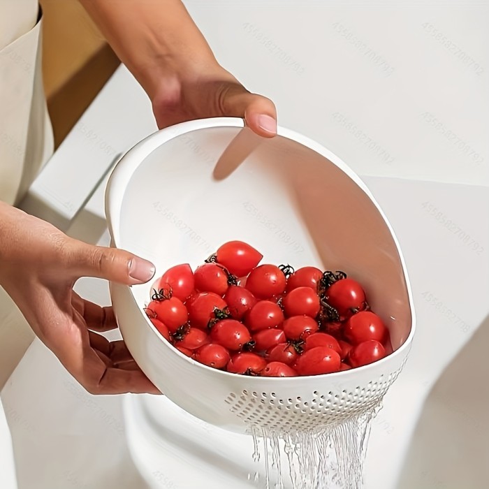 1pc, Rice Washing Drain Basket, Rice Washing Filter Basket, Creative Rice Washing Sieve