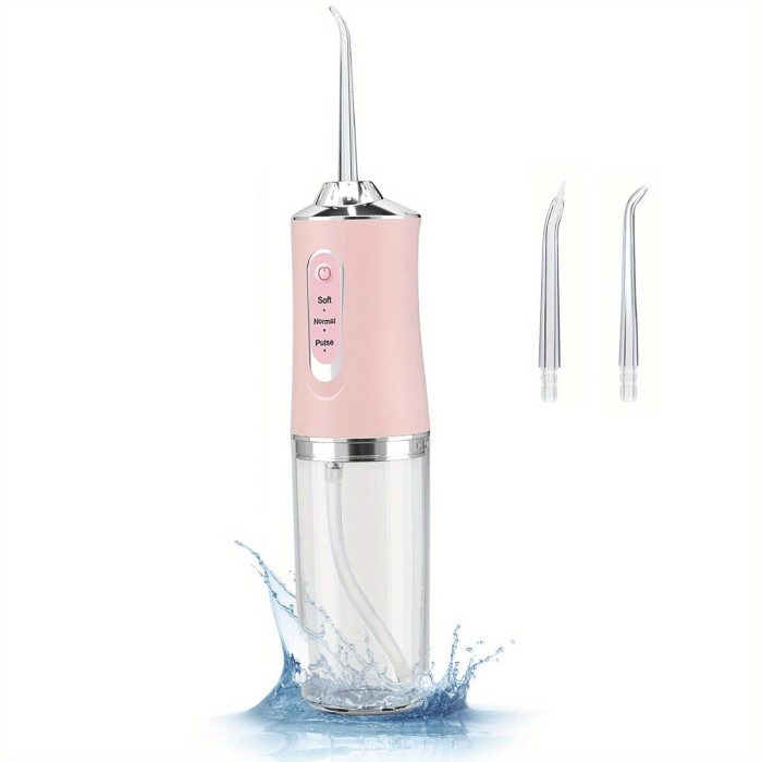 4 In 1 Water Flosser For Teeth, Cordless Water Flossers Oral Irrigator With DIY Mode 4 Jet Tips