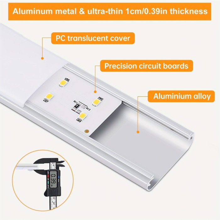 1pc LED Motion Sensor Cabinet Light, Wireless  Magnetic USB Rechargeable Kitchen Night Lights, Battery Powered Operated Light For Wardrobe Closets Cabinet Cupboard Stairs Corridor Shelf  3.9\