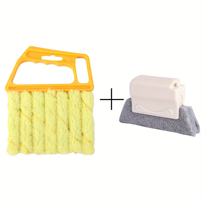 1pc\u002F2pcs Blinds Cleaning Brush,Handheld Mini Curtain Brush Dust Remover With 7 Removable Microfiber Sleeves For Air Conditioning Home Gadgets, Car Vents, Fan