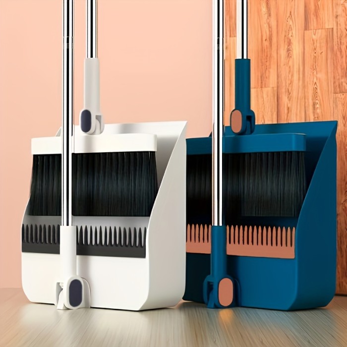 1set\u002F2pcs Broom And Dustpan Set For Home, Upright Dustpan And Broom Combo Set