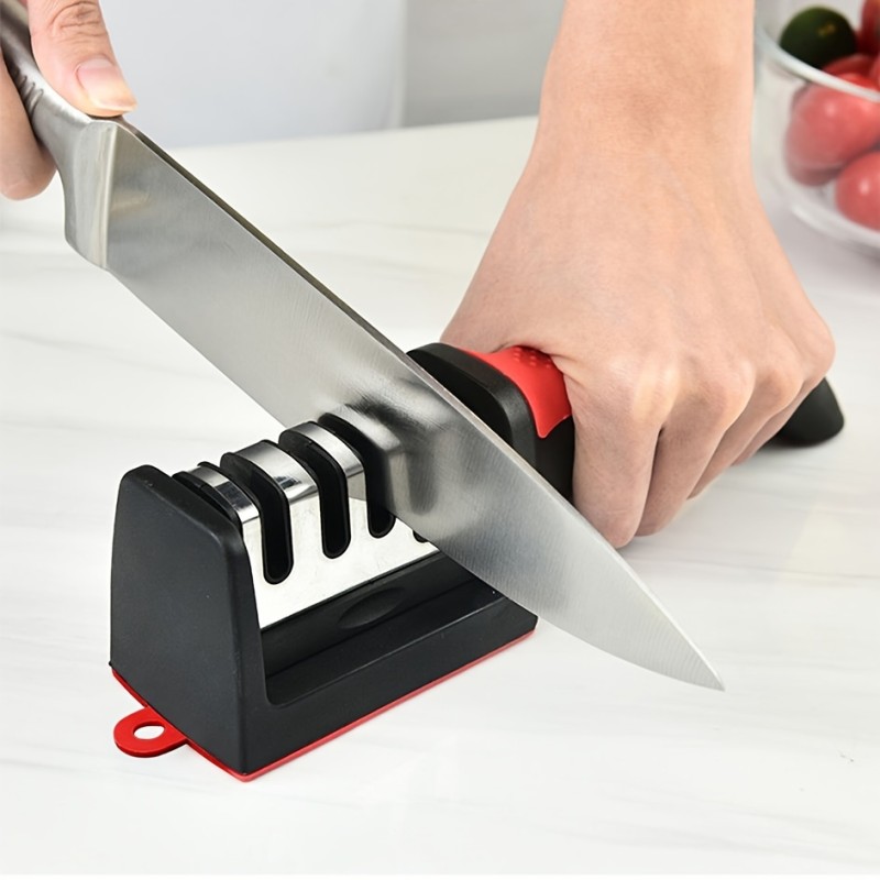 Knife Sharpener 4 Stages Professional Kitchen Sharpening Stone Grinder Knives Whetstone Tungsten Diamond Ceramic Sharpener Tool