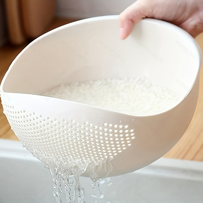 1pc, Rice Washing Drain Basket, Rice Washing Filter Basket, Creative Rice Washing Sieve